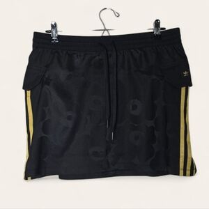 Adidas X Marimekko Embroidered Skirt Black/Gold NWT Size M
